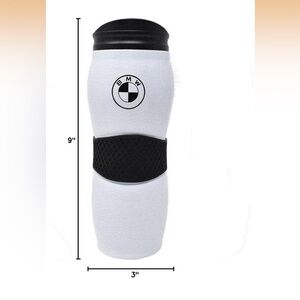 BMW 14oz Travel Mug Vacuum Insulated Stainless Steel – ABS Lid, Alpine White